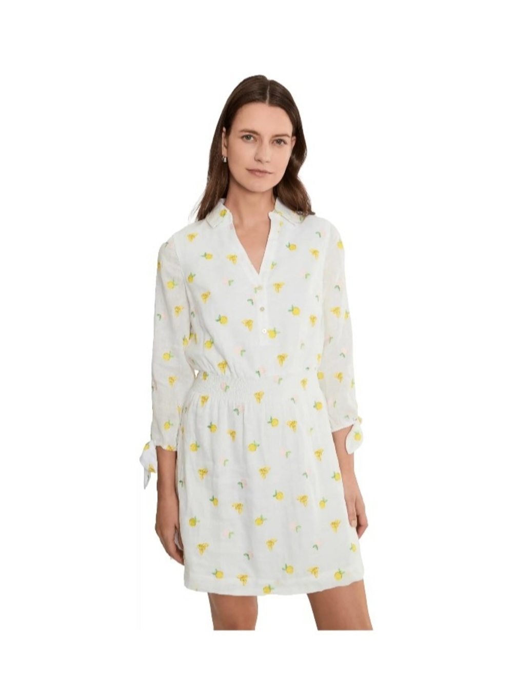 Lilly Pulitzer Abralynn Floral Shirtdress White & Yellow Size 2